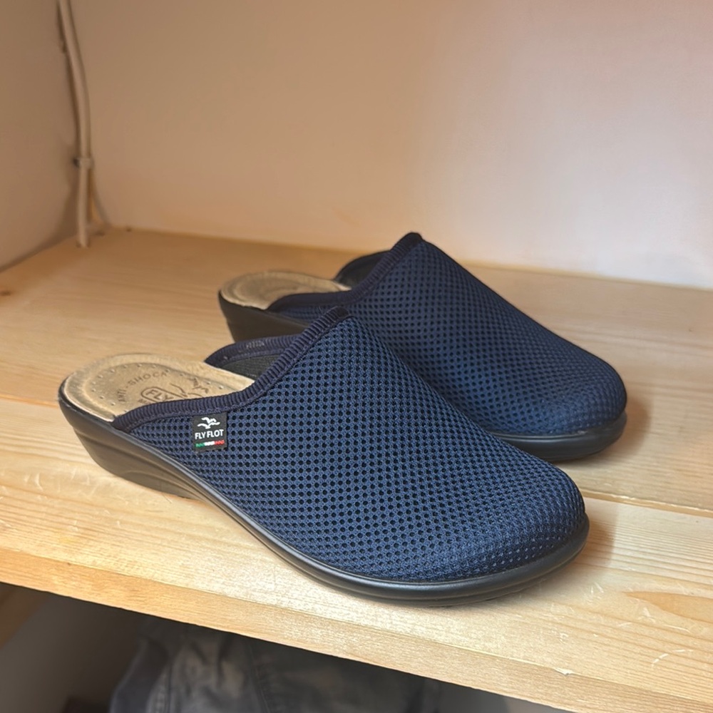Rieker Women's Mesh Navy Mules